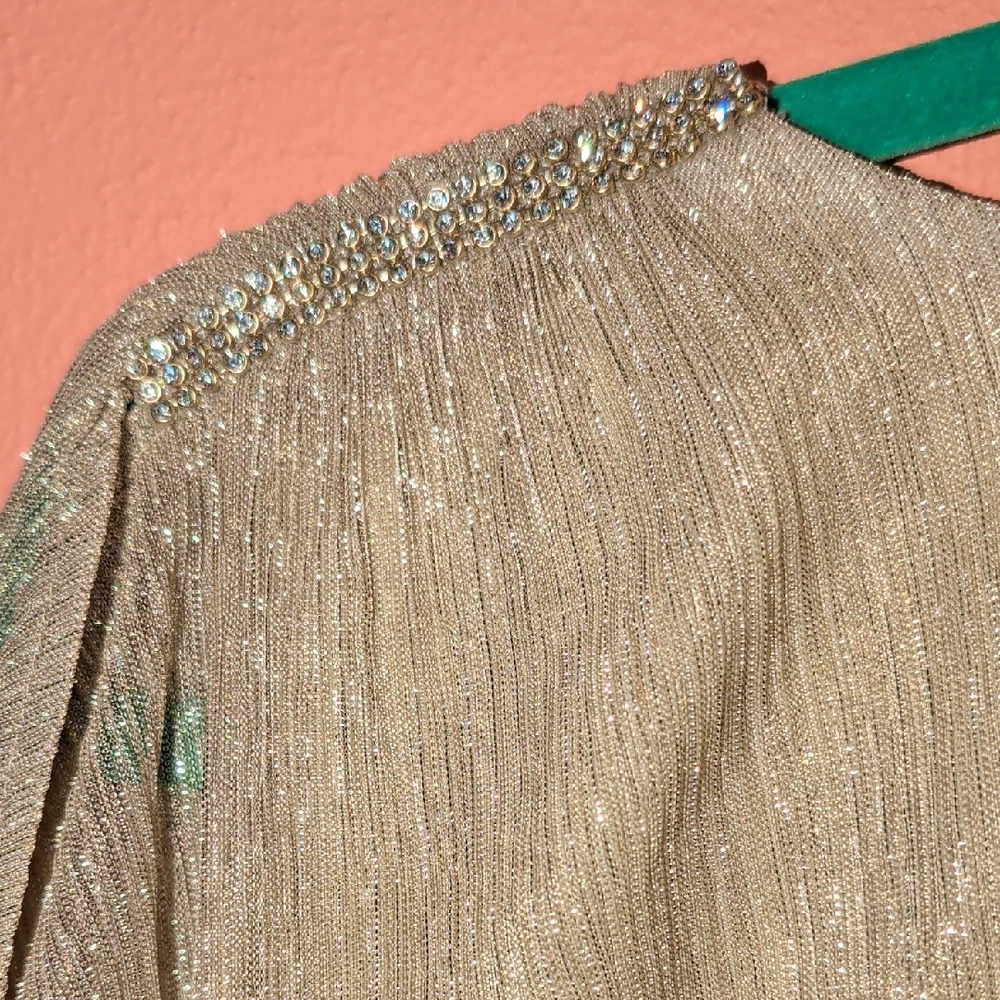MSK Women's Shimmering Gold Blouse - Picture 4 of 5